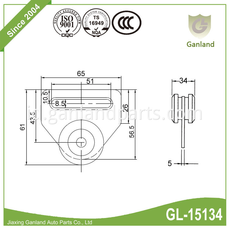 curtain side roller GL-15134
